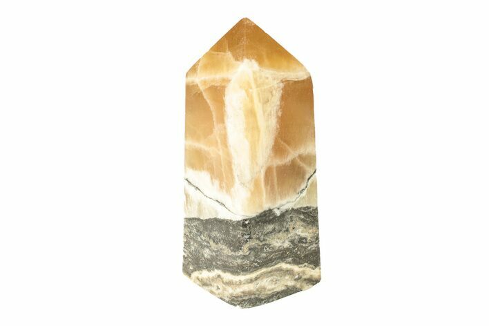 Polished Banded Honey Calcite Obelisk - Pakistan #266918